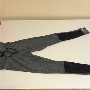 PINK Victoria's Secret Gray Leggings with Black Mesh